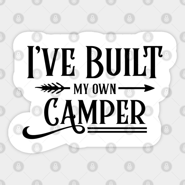 Converting Camper Van Rebuilding Building Campervan Sticker by dr3shirts